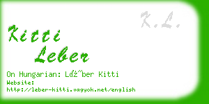 kitti leber business card